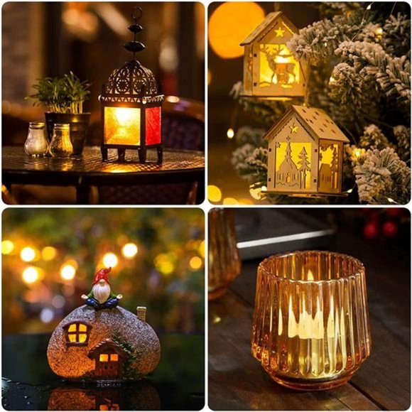 2000 Pieces Artificial Rose Petals with 24 Pieces LED Tea Lights Candles - Picture 6 of 7